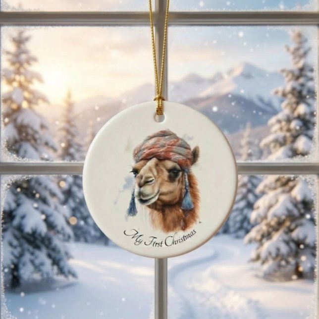 Weihnachtskamel, anpassbar keramik ornament (Von Creator hochgeladen)