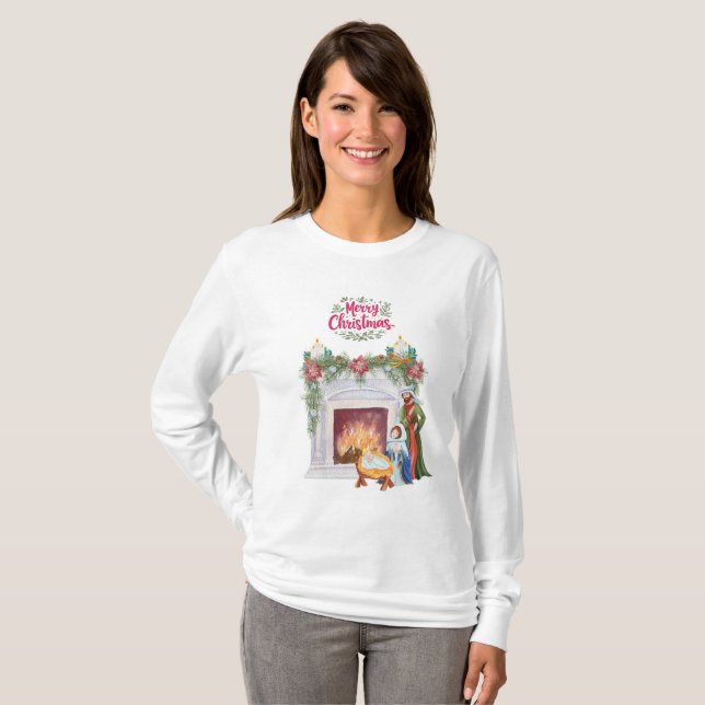 Weihnachtskamin T-Shirt (Vorne ganz)