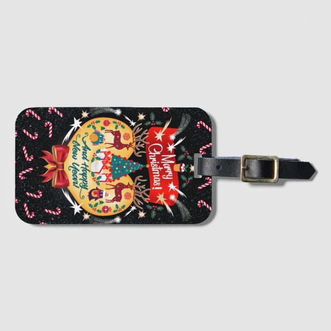 Weihnachtskanäle Gepäckanhänger (Vorderseite (Horizontal))