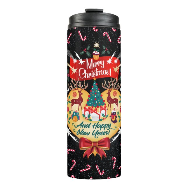 Weihnachtskanäle Thermosbecher (Vorderseite)