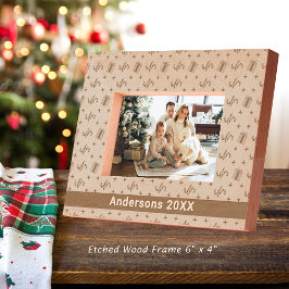 Weihnachtskanäle und Geschenkideen Name 6x4 Geätzte Rahmen
