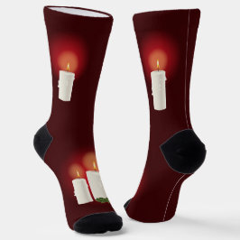 Weihnachtskandale auf Rot Socken