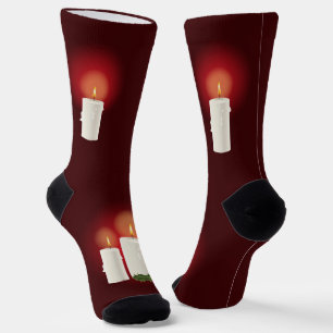 Weihnachtskandale auf Rot Socken