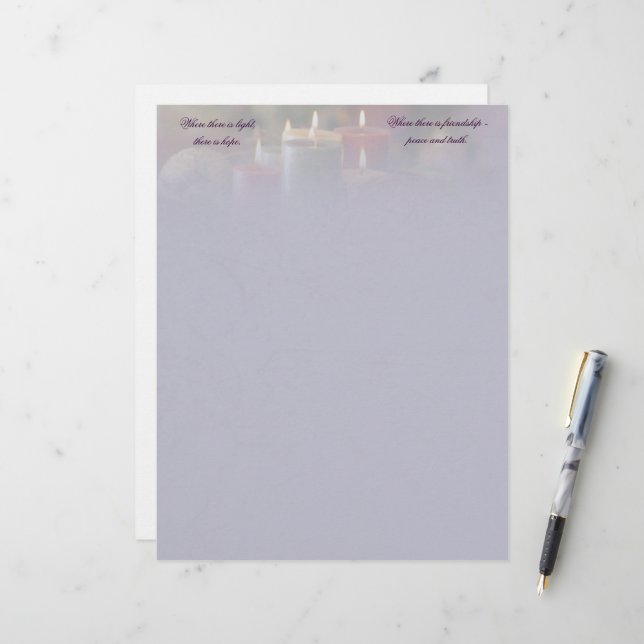 Weihnachtskandellerie (Vorderseite/Rückseite Beispiel)