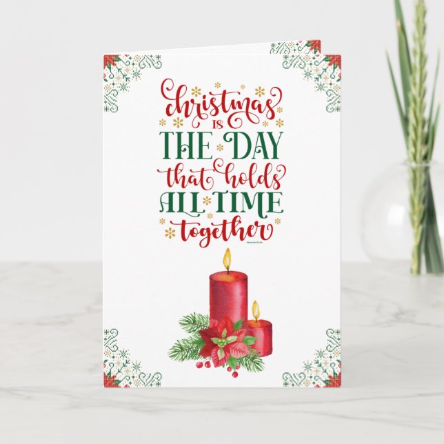 Weihnachtskandeln Weihnachtsgrüße Karte (Vorderseite)