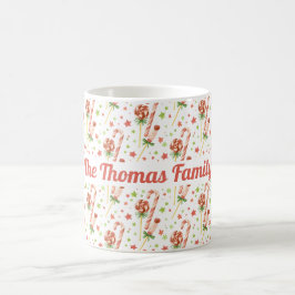 Weihnachtskandies Muster Personalisierte Kaffeemas Kaffeetasse