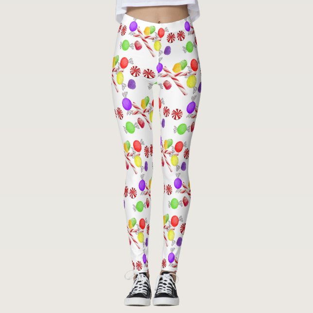 Weihnachtskandinchen-Leggings Leggings (Vorderseite)