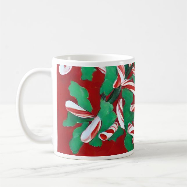 Weihnachtskandy Cane Holiday Tasse (Links)