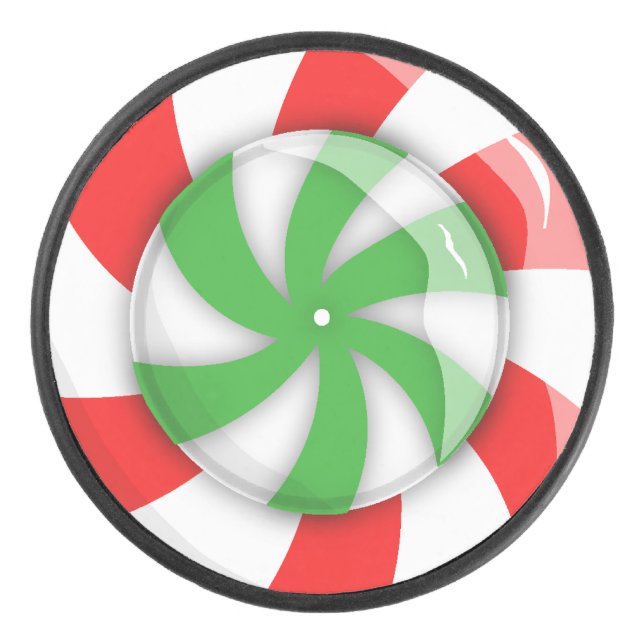 Weihnachtskandy Eishockey Puck (Vorderseite)