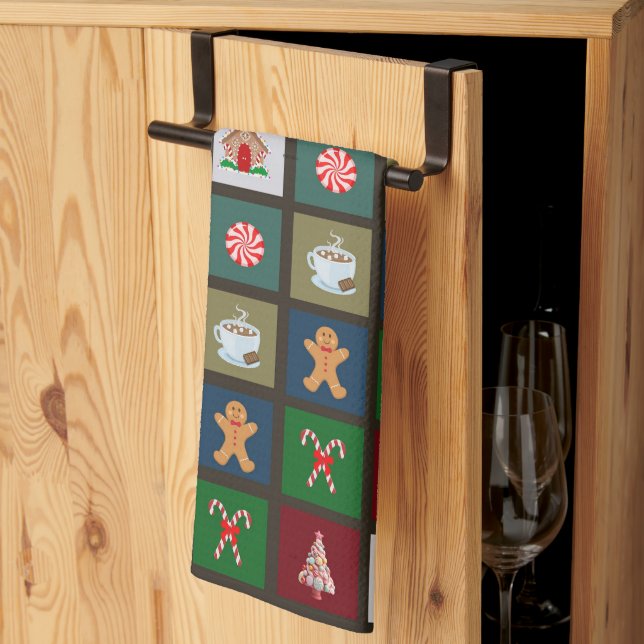 Weihnachtskandy Geschirrtuch (Drittel gefaltet)