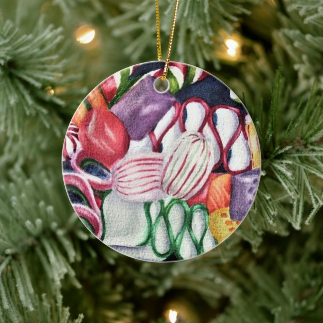 Weihnachtskandy Keramik Ornament (Baum)