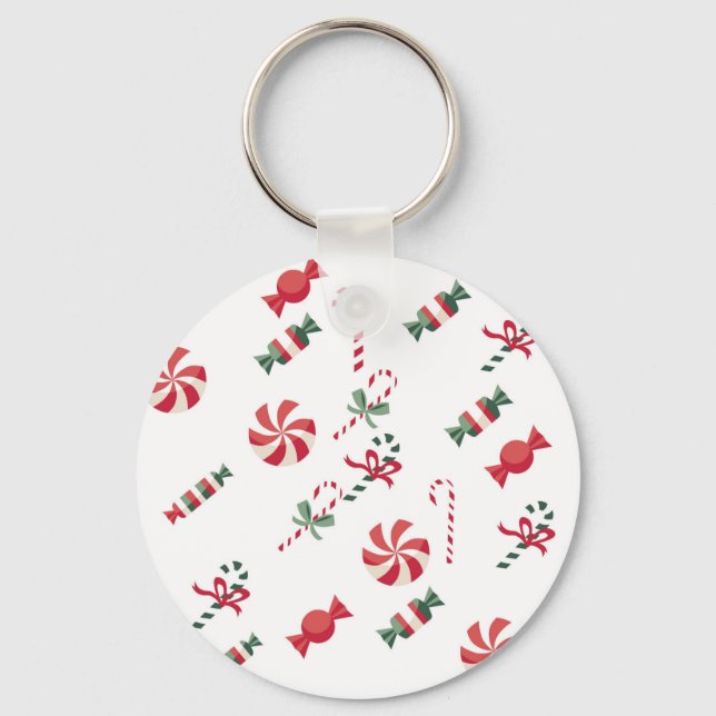 Weihnachtskandy Schlüsselanhänger (Vorderseite)
