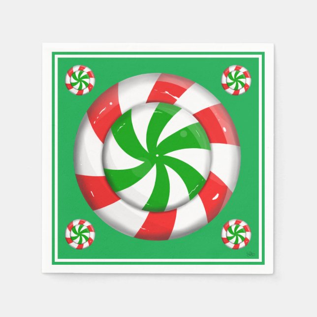 Weihnachtskandy Serviette (Vorderseite)