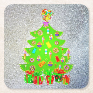 Weihnachtskandy Tree Rechteckiger Pappuntersetzer