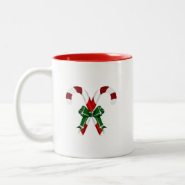 Weihnachtskandystick mit Bohne Zweifarbige Tasse