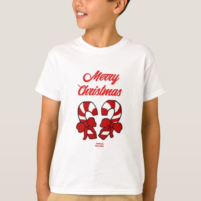 Weihnachtskaninchen Boys White Basic T Shirt (Vorderseite)
