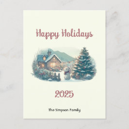 Weihnachtskaninchen im Seebezirk Feiertagspostkarte