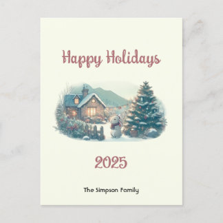 Weihnachtskaninchen im Seebezirk Feiertagspostkarte