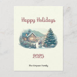 Weihnachtskaninchen im Seebezirk Feiertagspostkarte