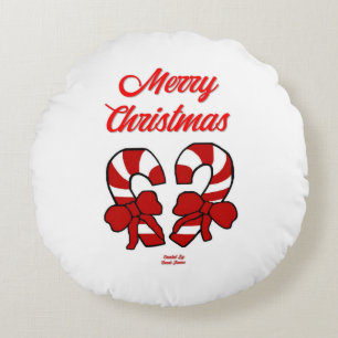 Weihnachtskaninchen Rundwurfkissen Rundes Kissen