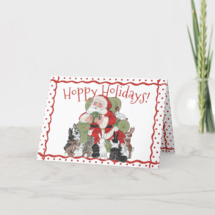 Weihnachtskaninchen & Weihnachtsfeiertag Niedliche Feiertagskarte