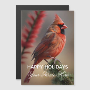 Weihnachtskardinal Personalisierte Foto-Magnetkart Magnetkarte