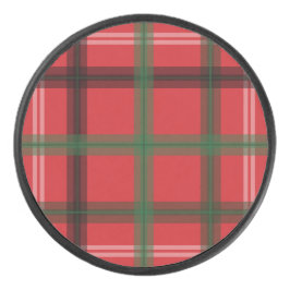 Weihnachtskariert Eishockey Puck