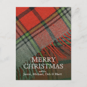 WeihnachtsKariert Feiertagspostkarte