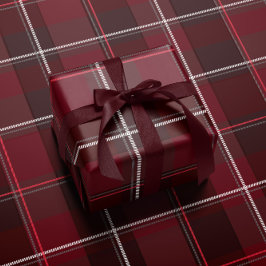 Weihnachtskariert klassisch einfach geschenkpapier