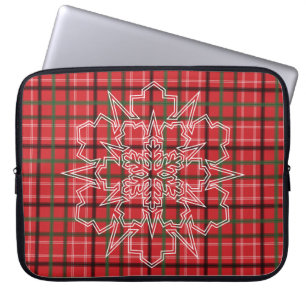 Weihnachtskariert Laptopschutzhülle