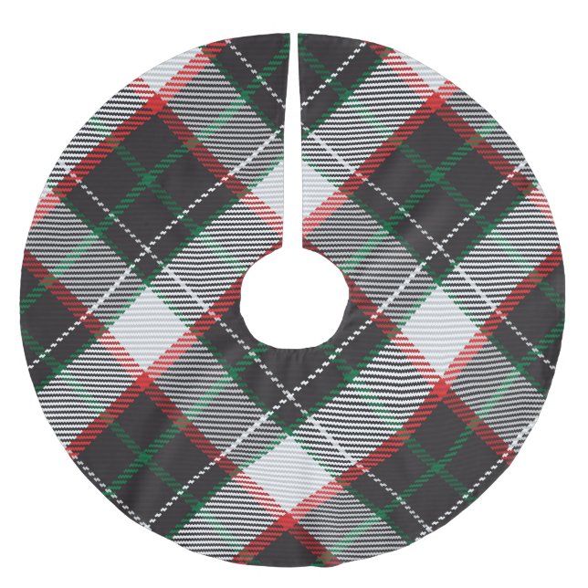 Weihnachtskariert Polyester Weihnachtsbaumdecke (Vorderseite)