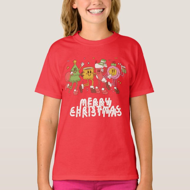 Weihnachtskarikaturen T-Shirt (Vorderseite)