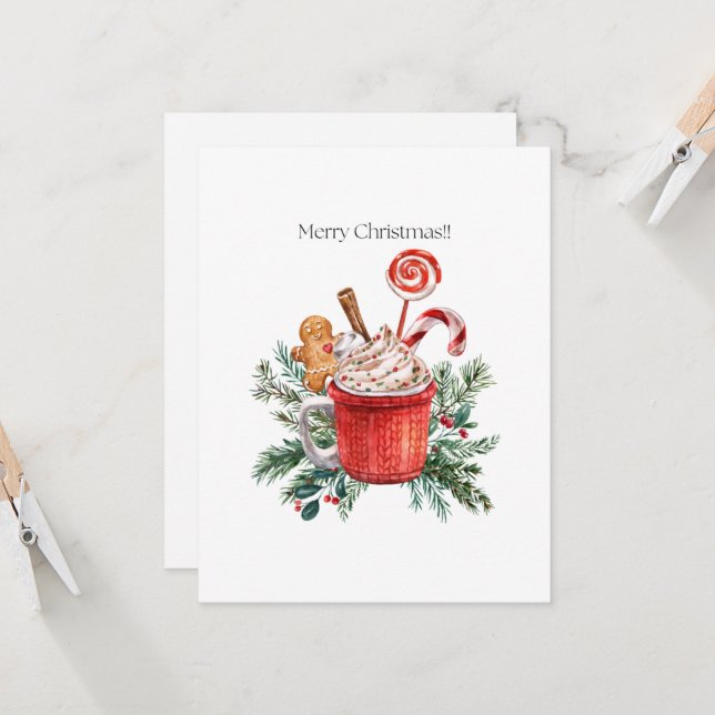 Weihnachtskarte (Vorderseite/Rückseite Beispiel)