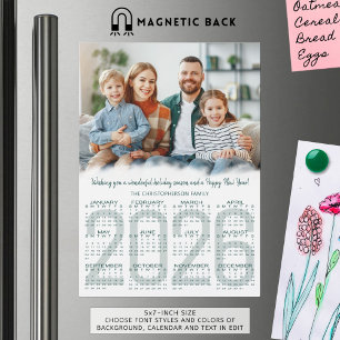 Weihnachtskarte 2026 Foto für Kalender Magnetkarte