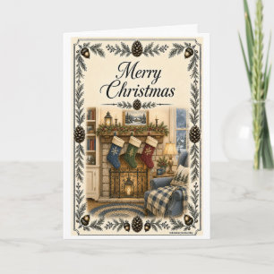 Weihnachtskarte - 3 Strümpfe Feiertagskarte