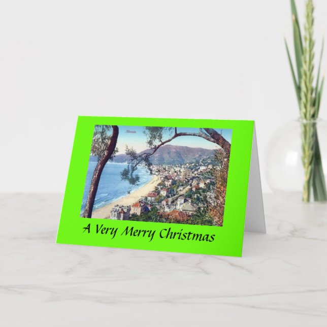 Weihnachtskarte - Alassio, Italien Feiertagskarte (Vorderseite)