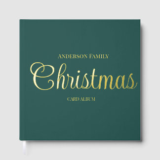 Weihnachtskarte Album Personalisierter Familiennam Gästebuch