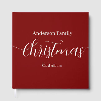 Weihnachtskarte Album Personalisierter Familiennam Gästebuch