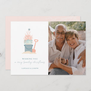 Weihnachtskarte am Meer mit Foto