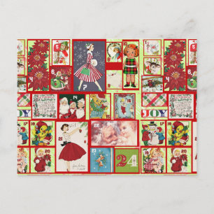 Weihnachtskarte aus der Vergangenheit Postkarte