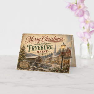 Weihnachtskarte aus Fryeburg, Maine Karte