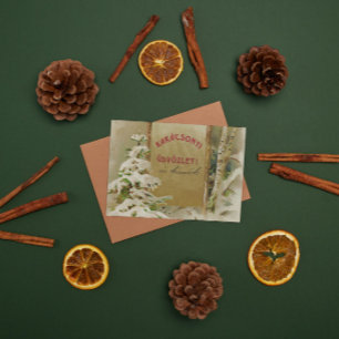Weihnachtskarte aus Ungarn 1901 Feiertagspostkarte
