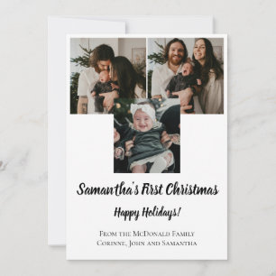 Weihnachtskarte Baby erstes Weihnachten 3 Foto Nam Einladung