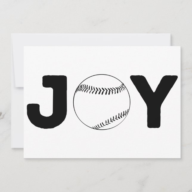 Weihnachtskarte Baseball Flach Feiertagskarte (Vorderseite)