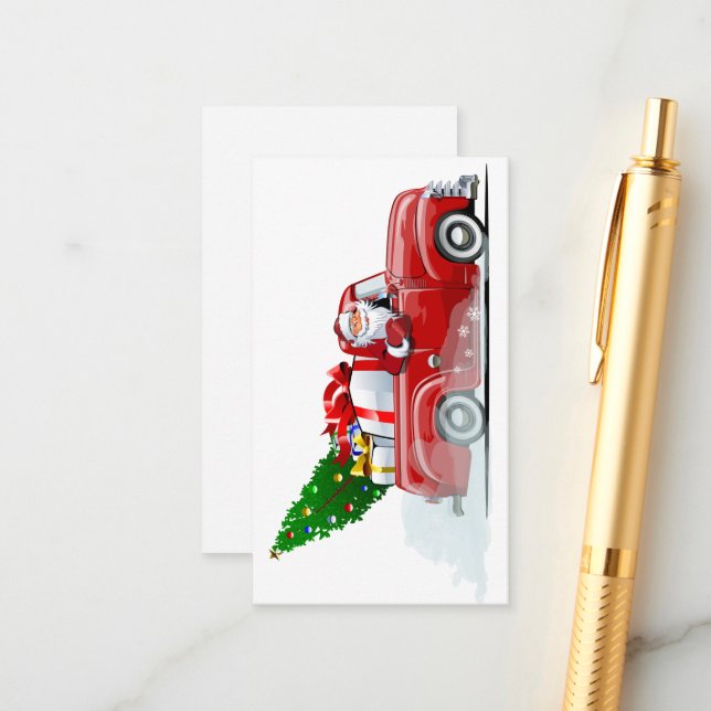 Weihnachtskarte Begleitkarte (Vorderseite/Rückseite Beispiel)