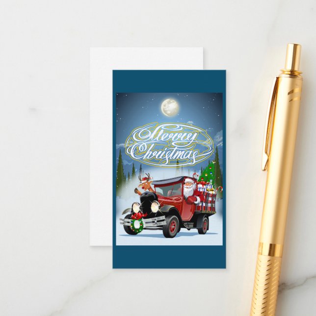 Weihnachtskarte Begleitkarte (Vorderseite/Rückseite Beispiel)