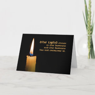Weihnachtskarte bei Kerzenlicht (an Gottes Volk..) Feiertagskarte