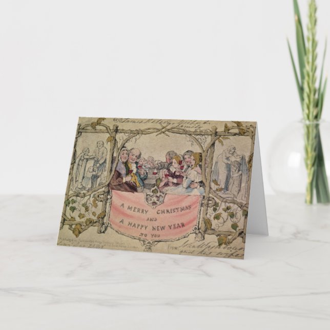 Weihnachtskarte, Beispiel der bekannten Weihnachts Feiertagskarte (Vorderseite)