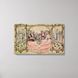 Weihnachtskarte, Beispiel des bekannten Leinwanddruck