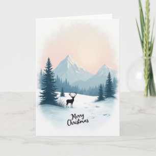 Weihnachtskarte Berggipfel Karte